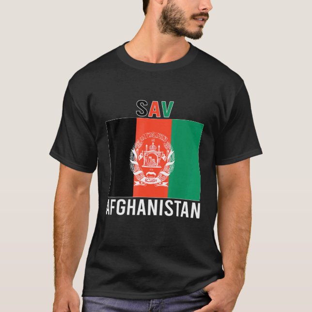 Afghanistan Flagga Free Afghanistan Spara Kabul T Shirt (Framsida)