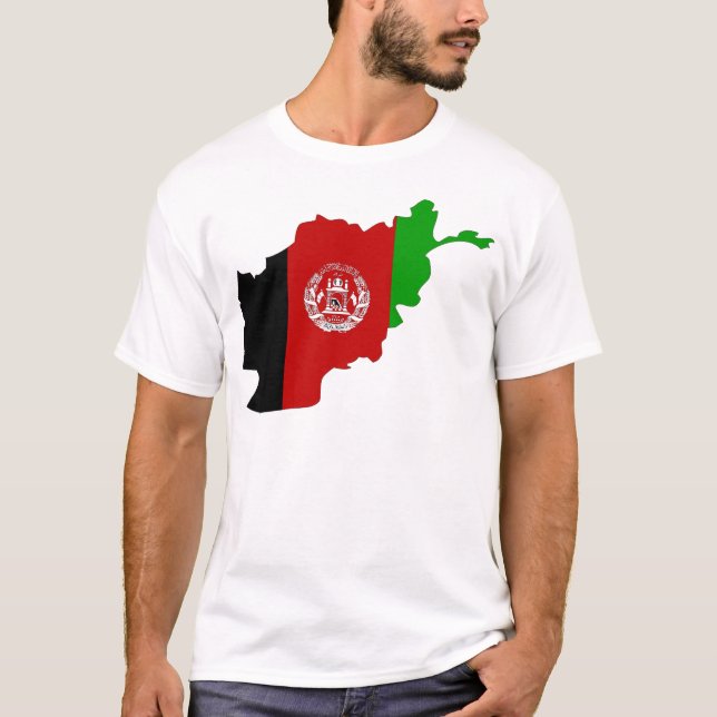 Afghanistan Flagga fullt storlekare Tee (Framsida)