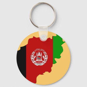 Afghanistan flagga karta nyckelring