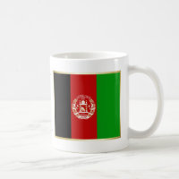 Afghanistan flagga + Kartamugg