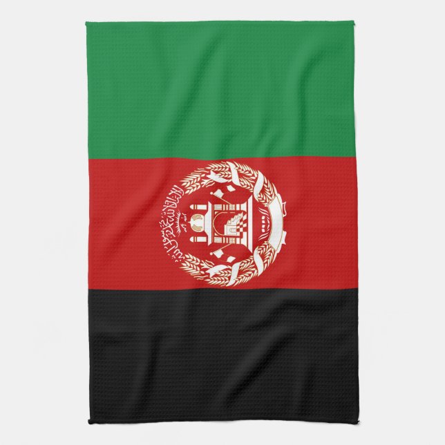 Afghanistan flagga kökshandduk (Vertikal)