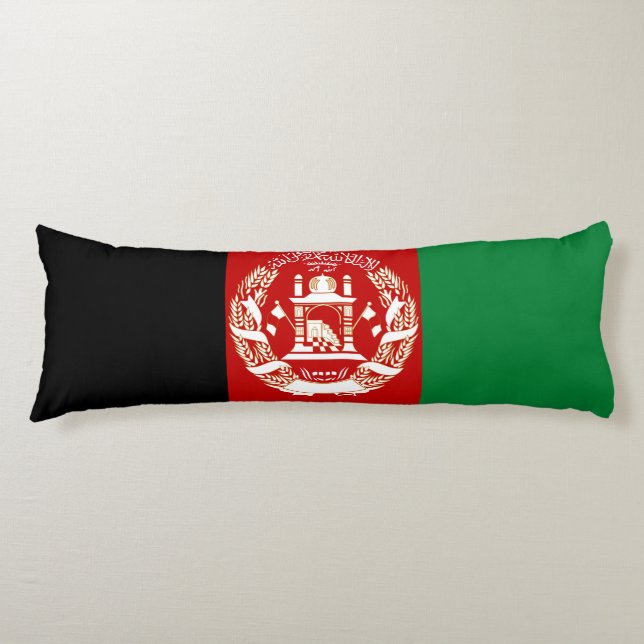 Afghanistan flagga kroppskudde (Framsidan)