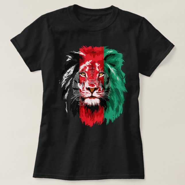 Afghanistan Flagga Lejon Free Afghanistan T-Shirt (Design framsida)