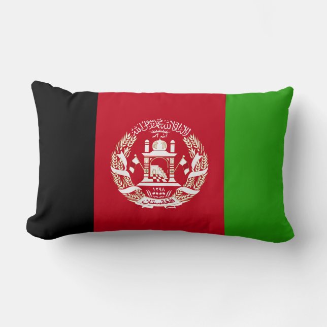 Afghanistan flagga lumbarkudde (Framsida)