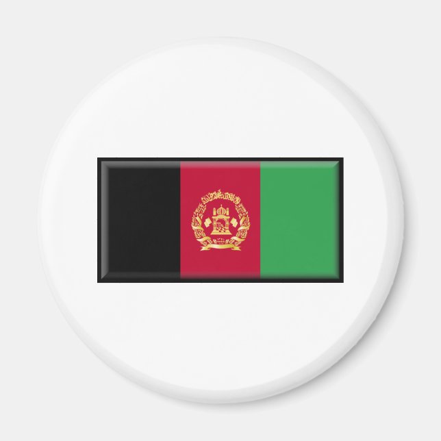 Afghanistan Flagga Magnet (Framsidan)
