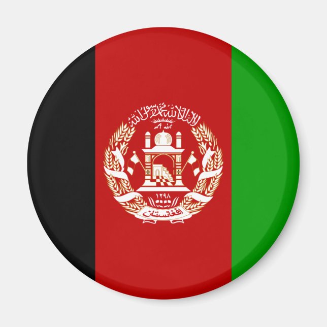 Afghanistan Flagga Magnet (Framsidan)