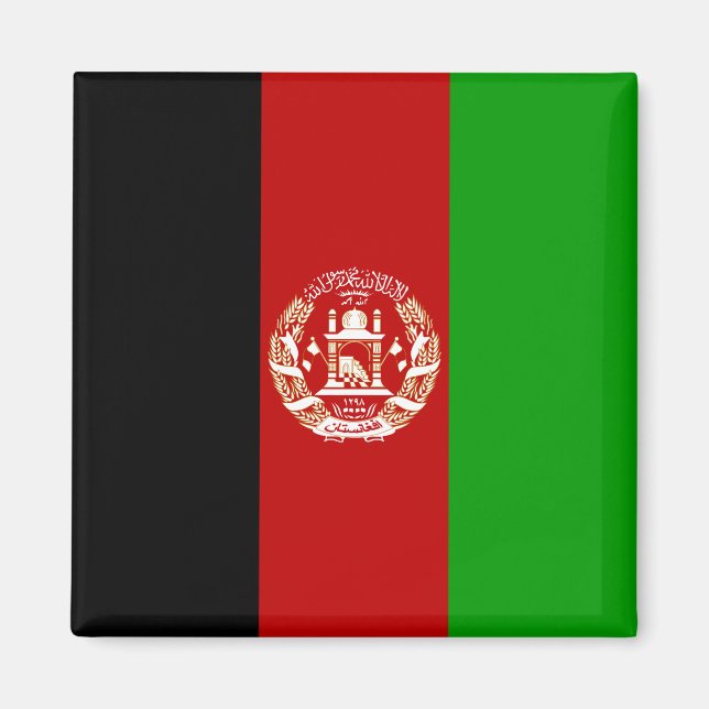Afghanistan Flagga Magnet (Framsidan)