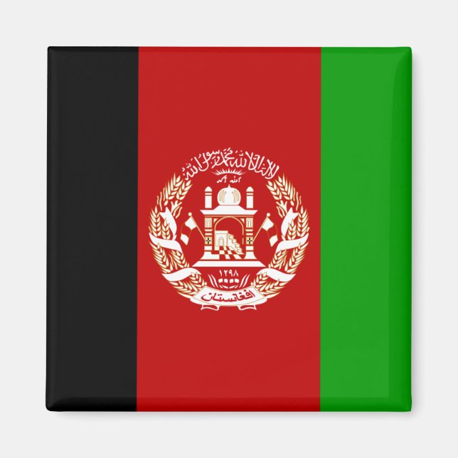 Afghanistan Flagga Magnet (Framsidan)