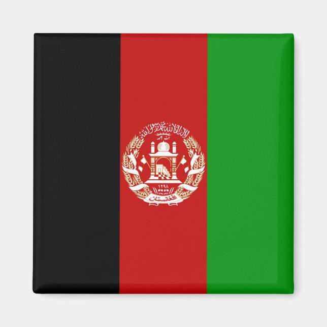 Afghanistan Flagga Magnet (Framsidan)