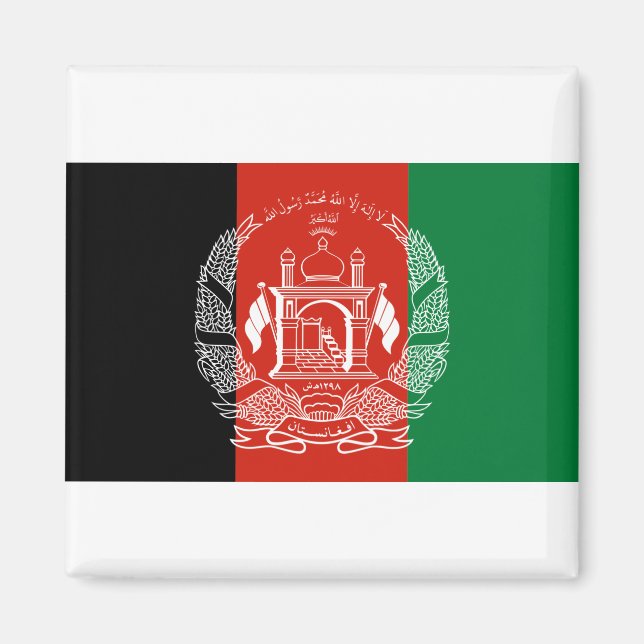 Afghanistan Flagga Magnet (Framsidan)