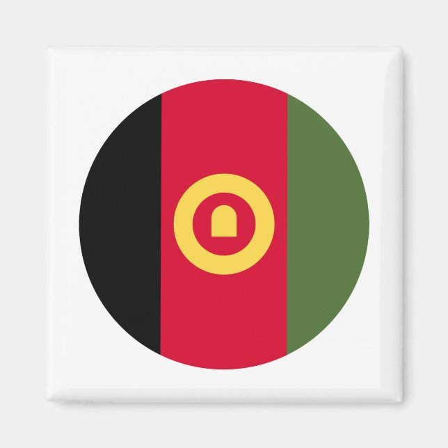 Afghanistan Flagga Magnet (Framsidan)
