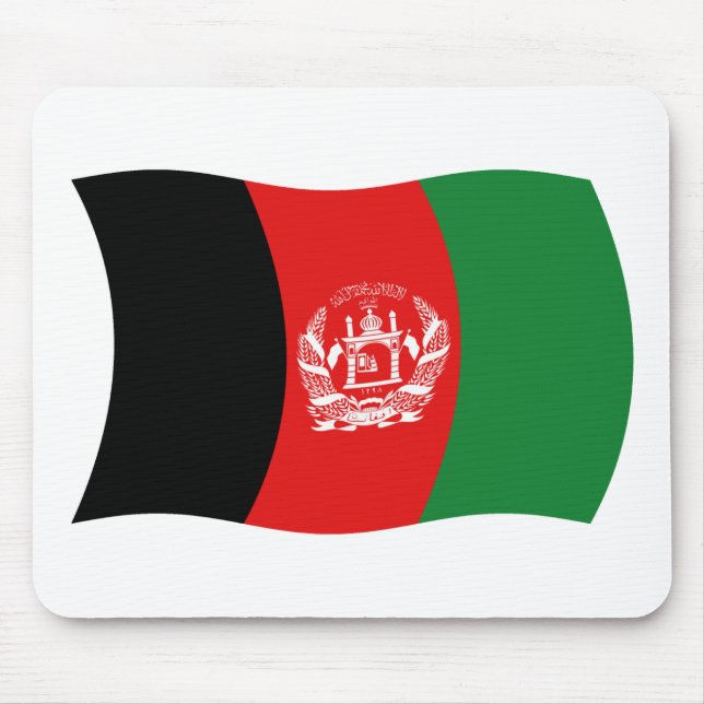 Afghanistan Flagga Mousepad Musmatta (Framsidan)
