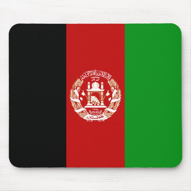 Afghanistan Flagga Mousepad Musmatta (Framsidan)