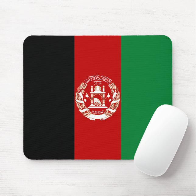 Afghanistan flagga musmatta (Med mus)