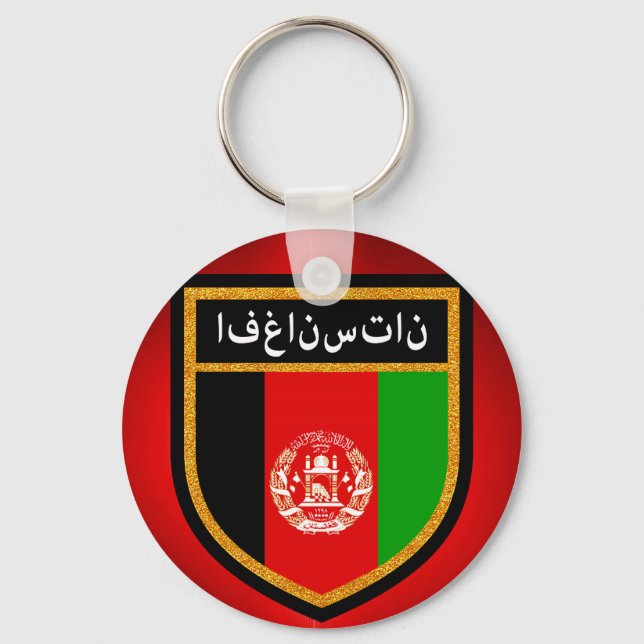 Afghanistan Flagga Nyckelring (Framsida)