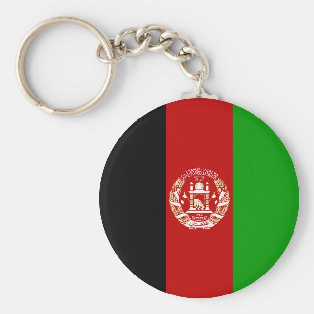 Afghanistan Flagga Nyckelring (Framsidan)