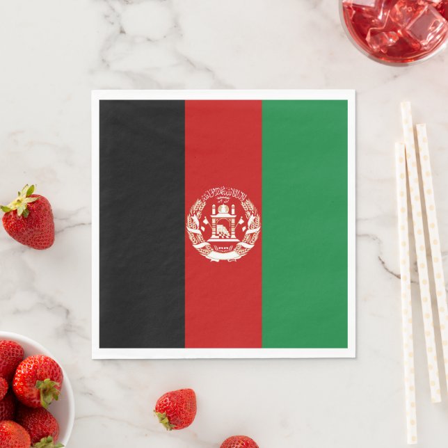 Afghanistan flagga pappersservett (Insitu)
