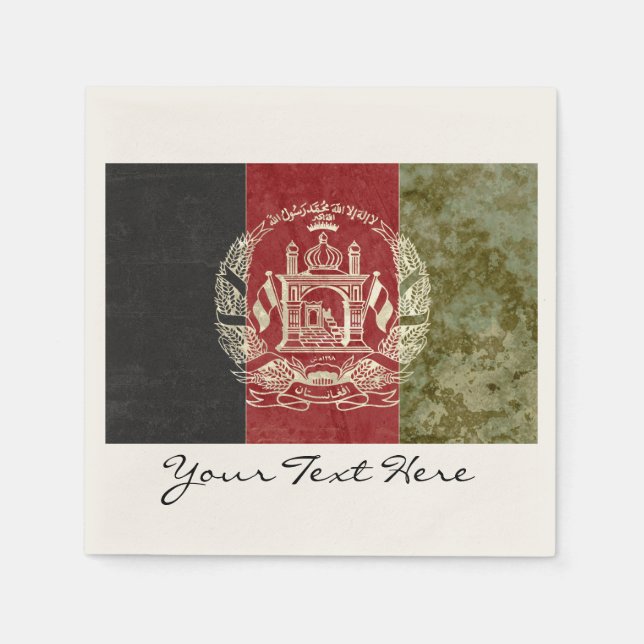 Afghanistan Flagga Party Napkins Pappersservett (Framsidan)