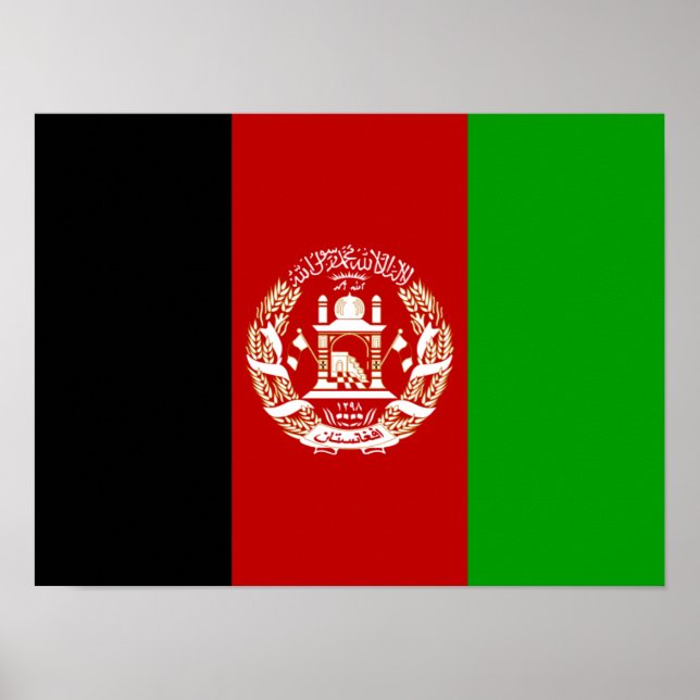 Afghanistan-Flagga Poster (Framsidan)