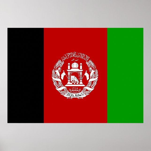 Afghanistan Flagga Poster (Framsidan)