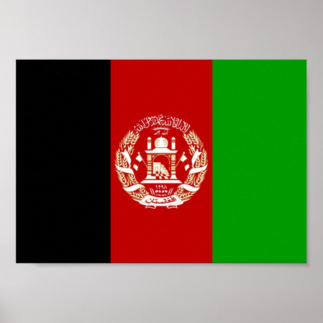 Afghanistan Flagga Poster (Framsidan)