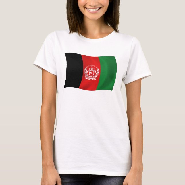 Afghanistan Flagga Shirt Tee Shirt (Framsida)