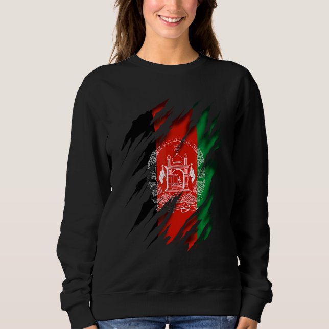 Afghanistan Flagga T Shirt (Framsida)