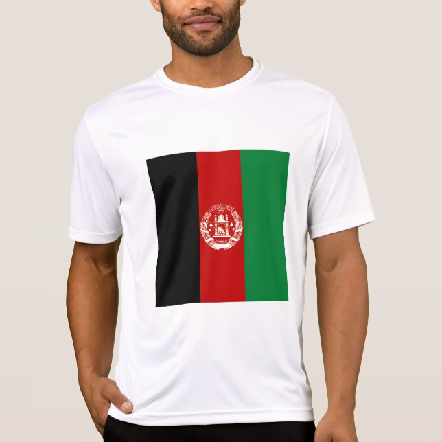 Afghanistan flagga t shirt (Framsida)