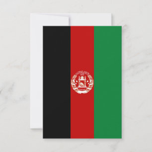 Afghanistan flagga tack kort