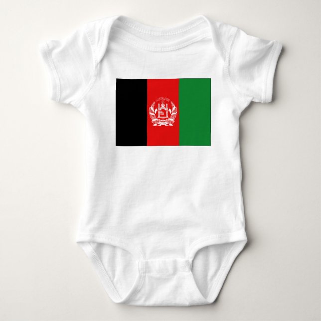 Afghanistan flagga tee shirt (Framsida)