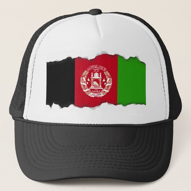 Afghanistan Flagga Truckerkeps (Framsida)