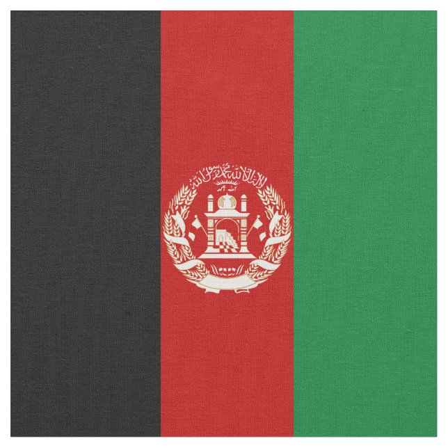 Afghanistan flagga tyg (Närbild)