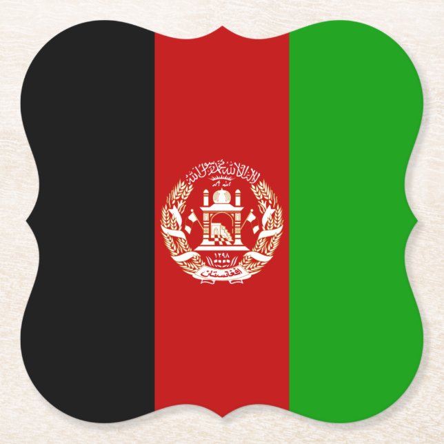 Afghanistan Flagga Underlägg Papper (Framsida)