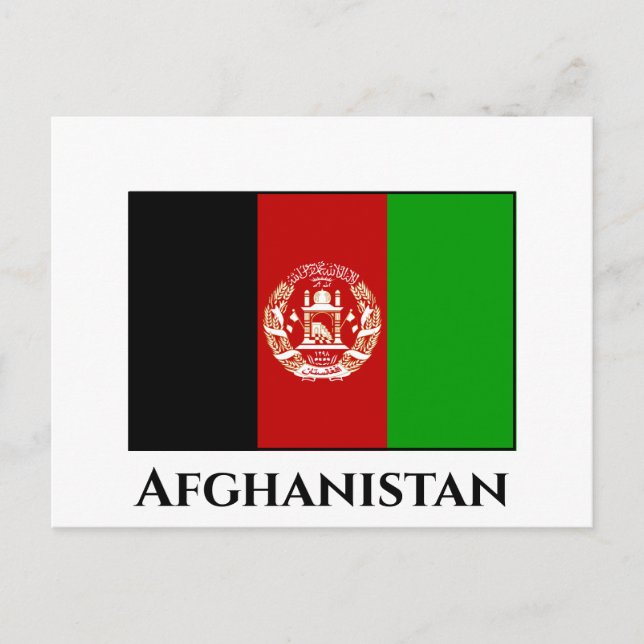 Afghanistan Flagga Vykort (Framsida)