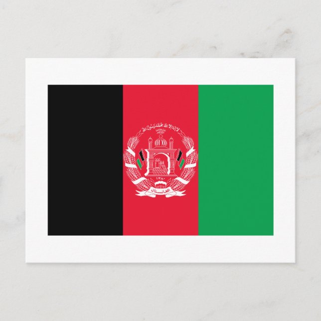 Afghanistan Flagga Vykort (Framsida)