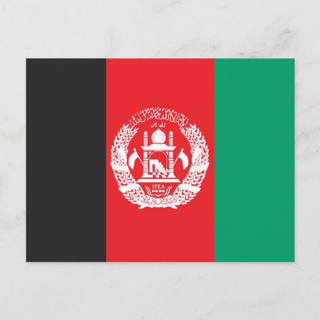 Afghanistan Flagga Vykort (Framsida)