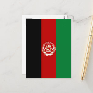 Afghanistan flagga vykort