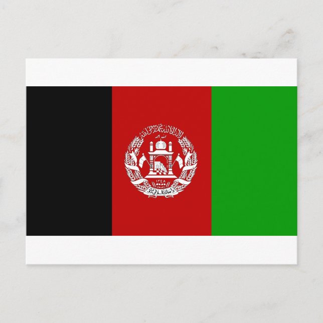 Afghanistan Flagga-vykort Vykort (Framsida)