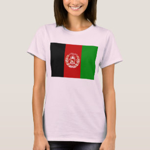 Afghanistan Flagga x Karta T-Shirt
