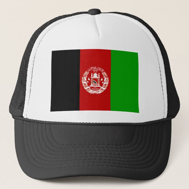 Afghanistan flaggahatt truckerkeps (Framsida)