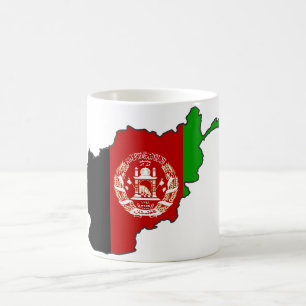 Afghanistan flaggakarta kaffemugg