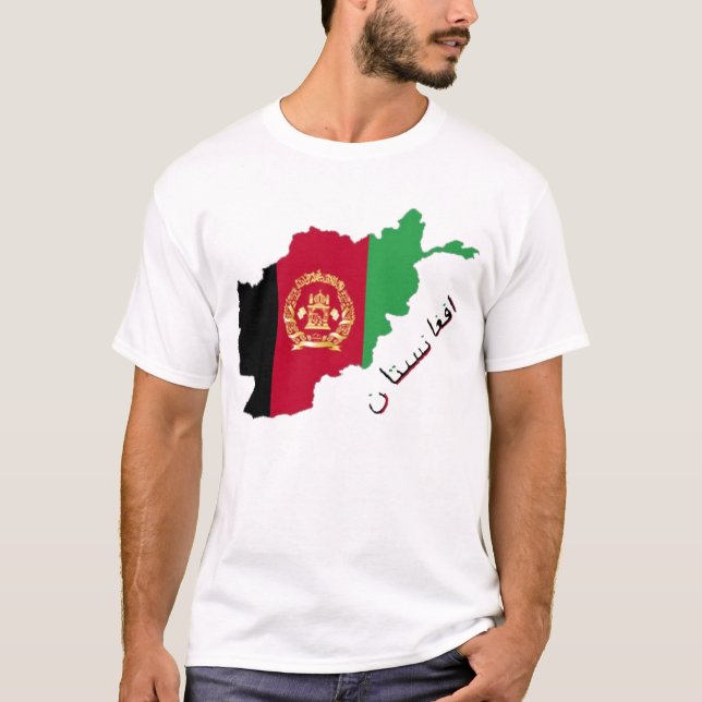 Afghanistan flaggaland tee shirt (Framsida)