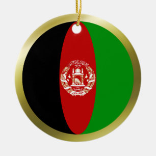 Afghanistan flaggaprydnad julgransprydnad keramik