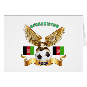 Afghanistan fotbolldesigner hälsningskort