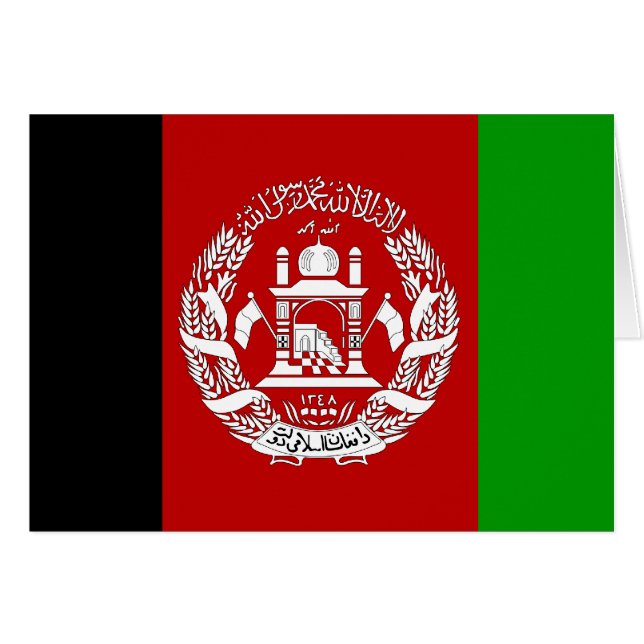 Afghanistan högkvalitativ flagga hälsningskort (Framsidan Horizontal)