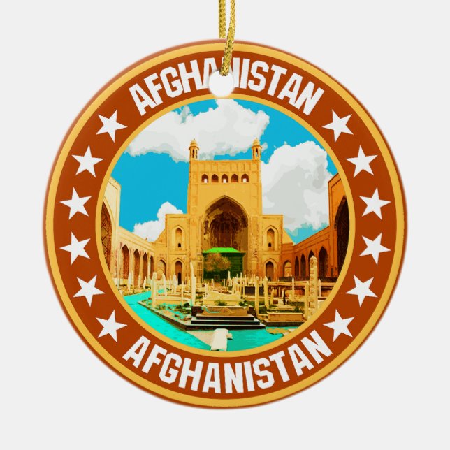 Afghanistan Julgransprydnad Keramik (Framsidan)