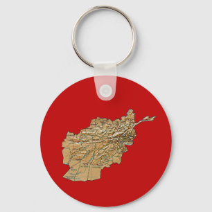 Afghanistan karta Keychain Nyckelring