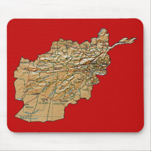 Afghanistan karta Mousepad Musmatta