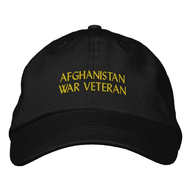 AFGHANISTAN KRIG VETERAN T-Shirt Broderad Keps (Framsida)