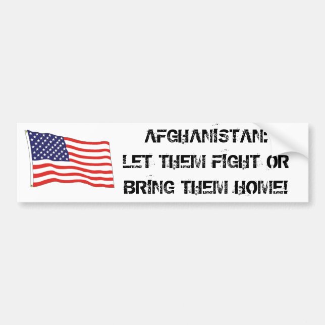 AFGHANISTAN: LÅT DEM SLÅSS BILDEKAL (Framsidan)